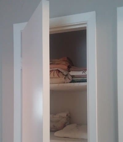 We painted the linen closet